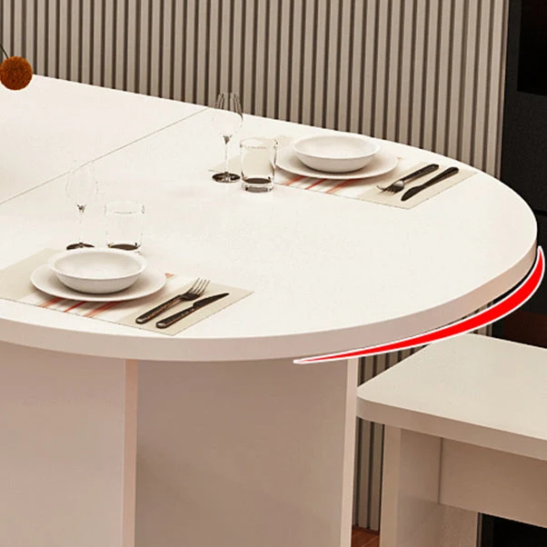 Tavolo da pranzo pieghevole legno allungabile per piccoli spazi con contenitore Clearhalo