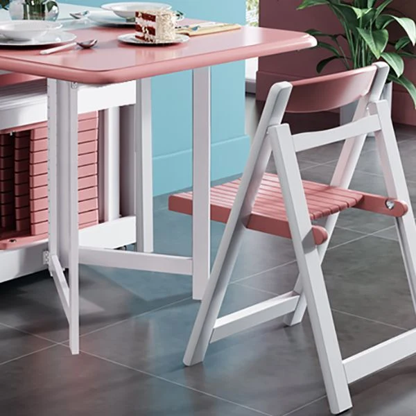Tavolo da pranzo pieghevole Mid-Century legno massello di Rubberwood per la casa (solo tavolo) Clearhalo