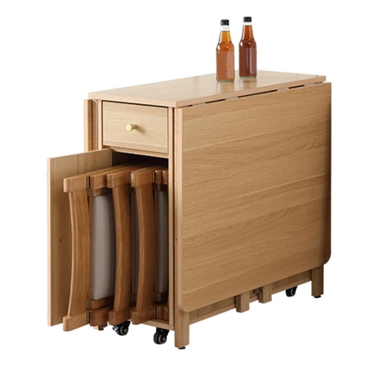 Tavolo da Pranzo Pieghevole Moderno Allungabile per Piccoli Spazi Colore Naturale Clearhalo