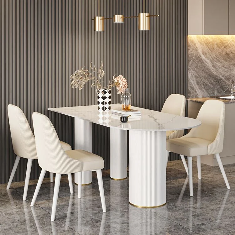 Tavolo da pranzo pietra forma libera Tavolo da pranzo moderno per cucina Clearhalo