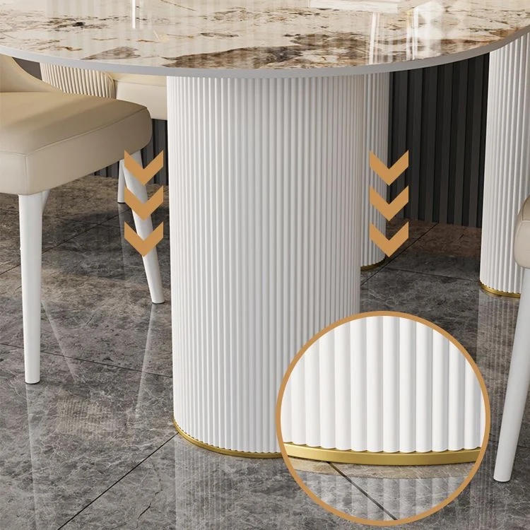 Tavolo da pranzo pietra forma libera Tavolo da pranzo moderno per cucina Clearhalo