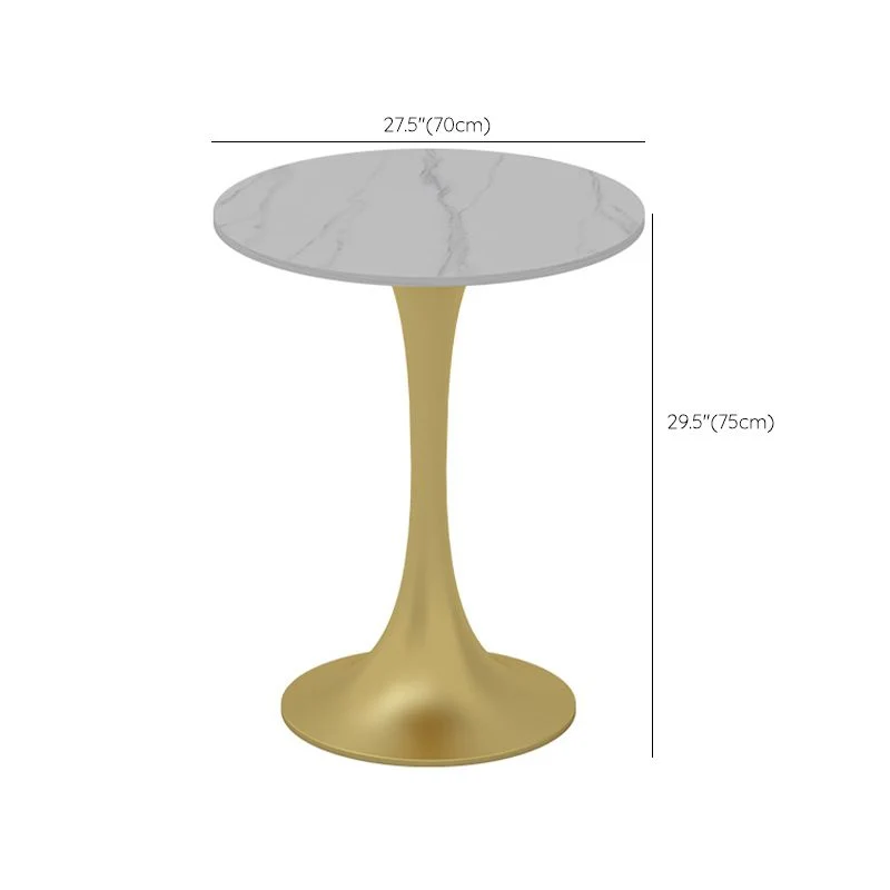 Tavolo da pranzo pietra sinterizzata Glam Tavolo da pranzo metallo per uso domestico Clearhalo