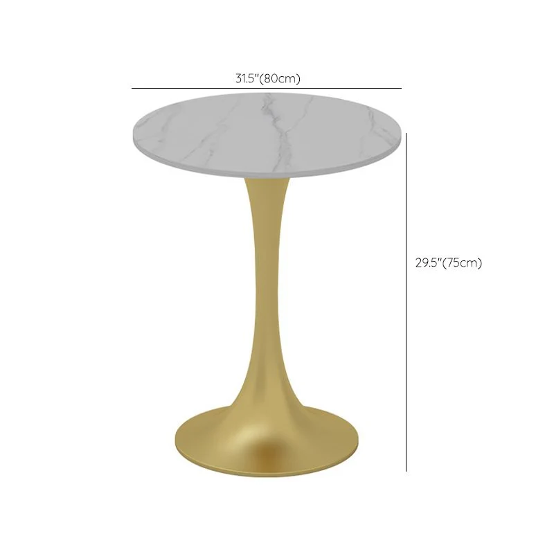 Tavolo da pranzo pietra sinterizzata Glam Tavolo da pranzo metallo per uso domestico Clearhalo