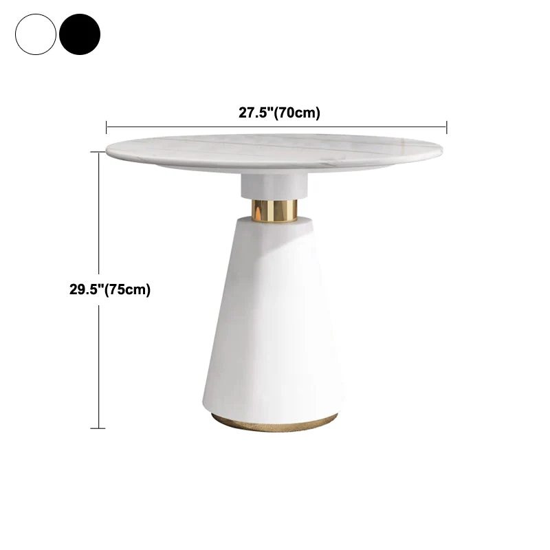 Tavolo da pranzo pietra sinterizzata Tavolo da pranzo moderno con base piedistallo Clearhalo