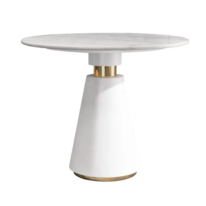 Tavolo da pranzo pietra sinterizzata Tavolo da pranzo moderno con base piedistallo Clearhalo