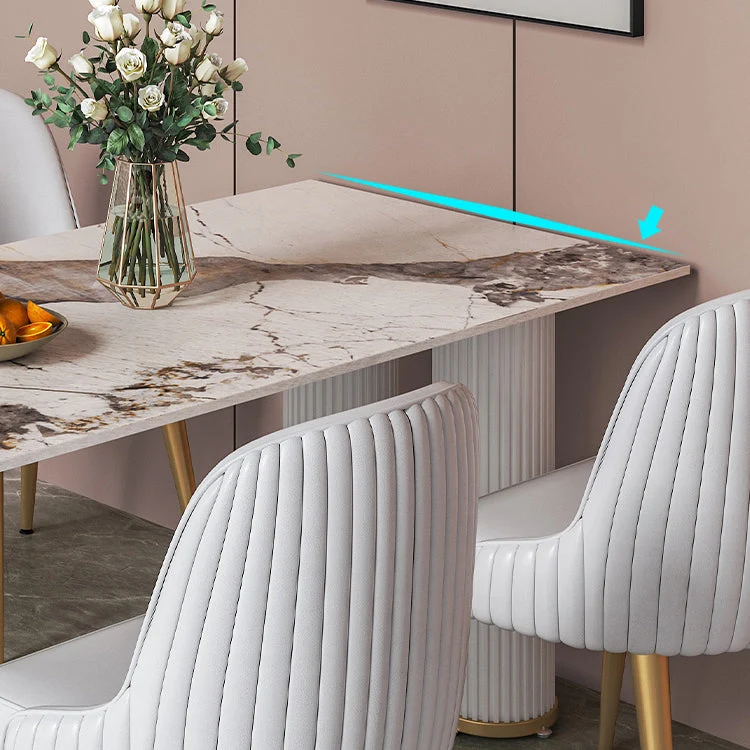 Tavolo da pranzo pietra sinterizzata Tavolo da pranzo tradizionale di lusso per cucina Clearhalo