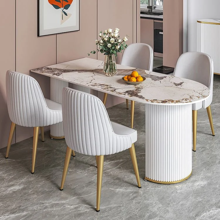 Tavolo da pranzo pietra sinterizzata Tavolo da pranzo tradizionale di lusso per cucina Clearhalo