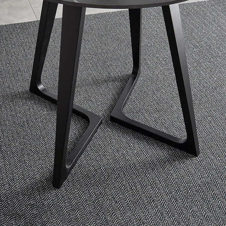 Tavolo da pranzo pietra sinterizzata Tavolo da pranzo industriale con base legno bianco Clearhalo