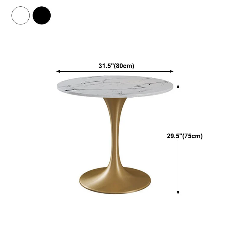 Tavolo da pranzo pietra Tavolo da pranzo moderno con base metallo Clearhalo