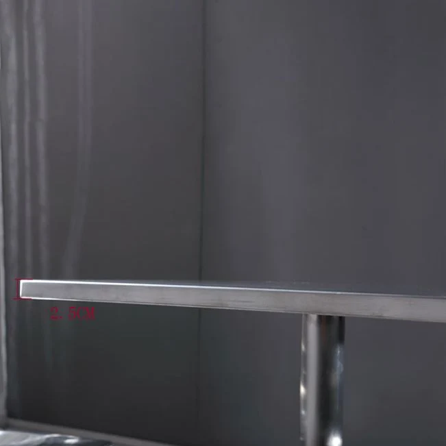 Tavolo da pranzo quadrato industriale metallo Tavolo acciaio inossidabile per cucina e sala da pranzo Clearhalo