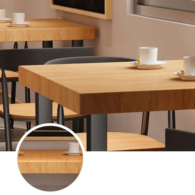 Tavolo da pranzo quadrato legno Tavolo da pranzo industriale con base slitta Clearhalo