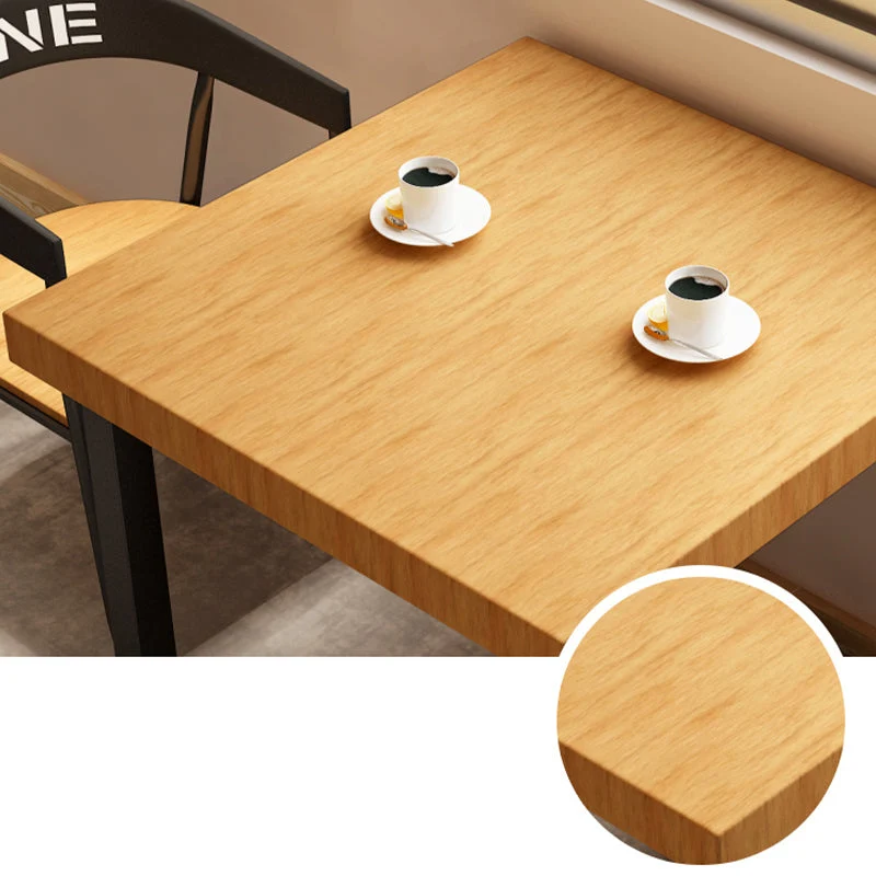 Tavolo da pranzo quadrato legno Tavolo da pranzo industriale con base slitta Clearhalo