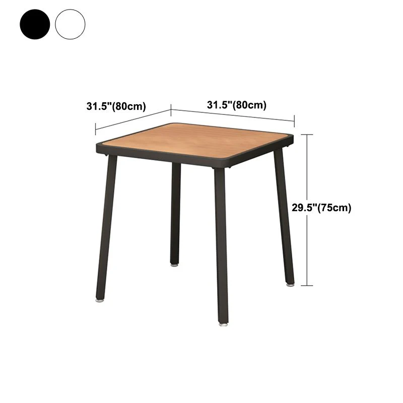 Tavolo da pranzo quadrato Tavolo da pranzo industriale legno di recupero con 4 gambe Clearhalo