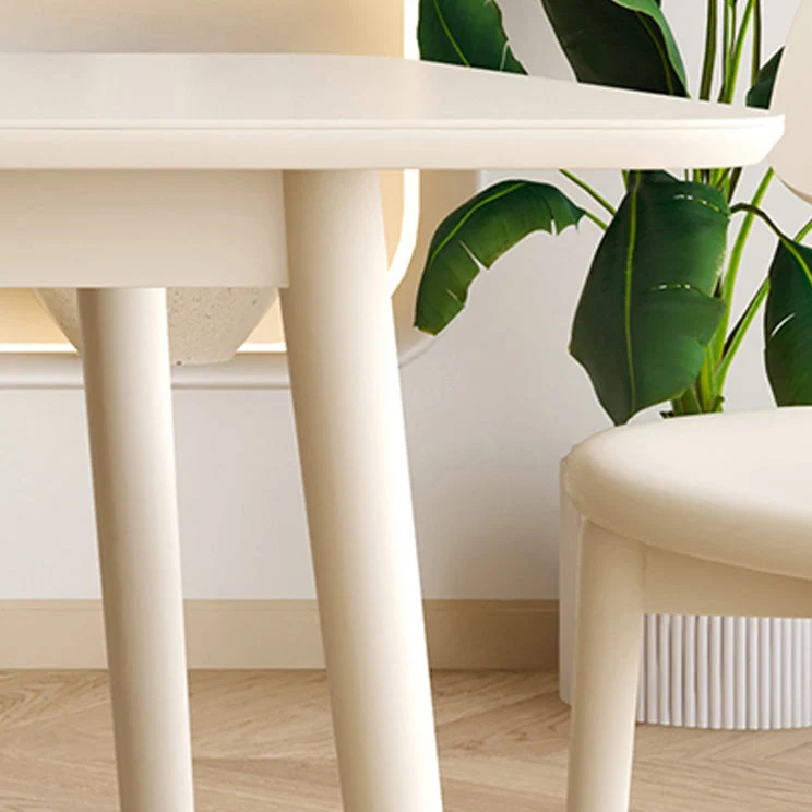 Tavolo da pranzo rettangolare bianco Tavolo da cucina moderno per sala da pranzo Clearhalo