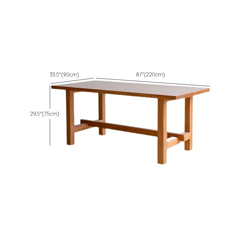 Tavolo da pranzo rettangolare su cavalletto Tavolo moderno legno per sala da pranzo Clearhalo