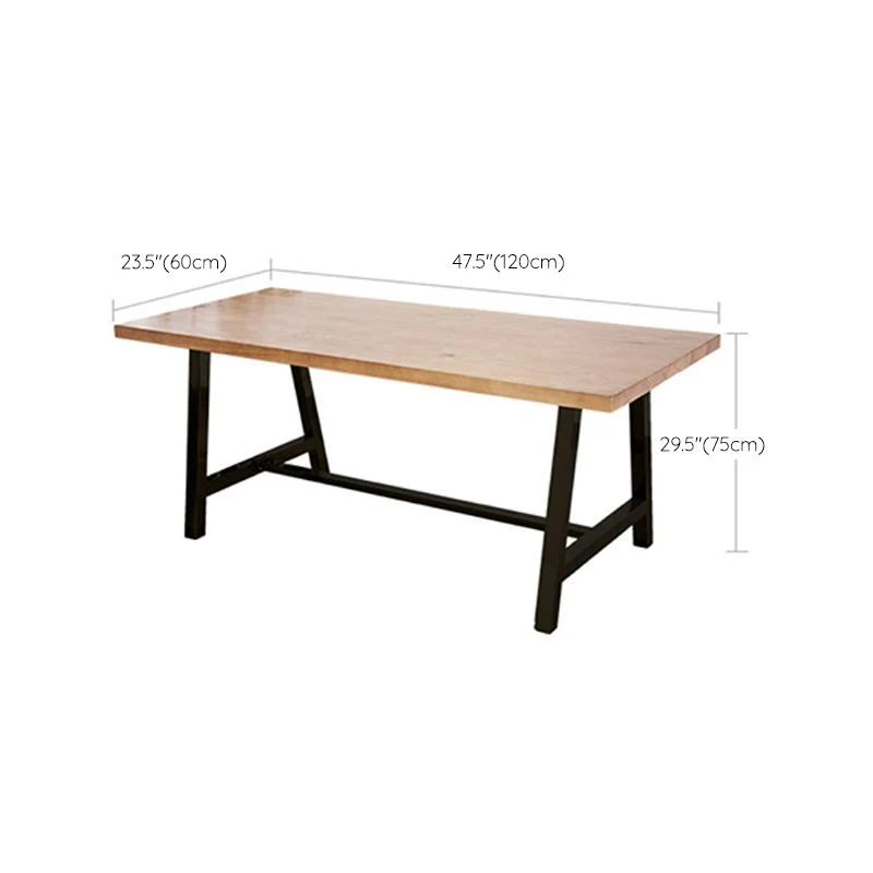 Tavolo da pranzo rettangolare su cavalletto Tavolo moderno legno per negozio di tè al latte Clearhalo