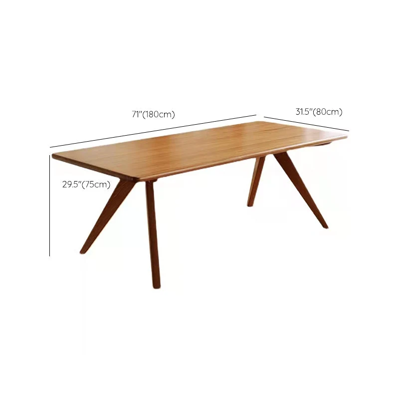 Tavolo da pranzo rettangolare con base doppia Tavolo legno stile moderno medievale per cucina Clearhalo