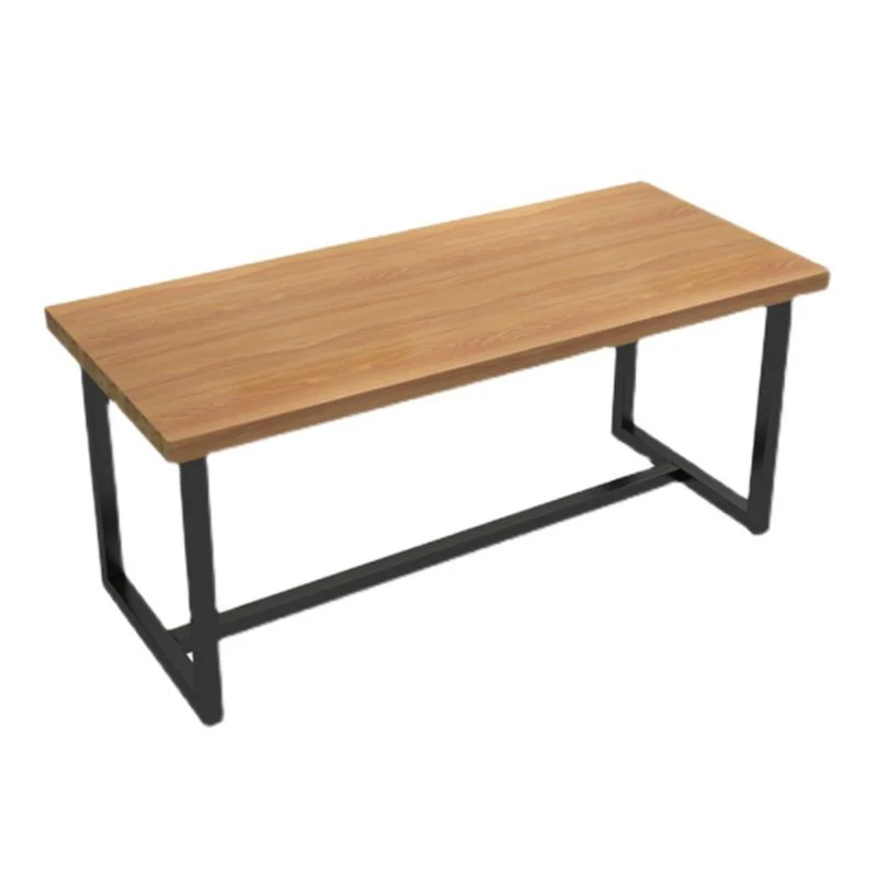 Tavolo da pranzo rettangolare con base nera Tavolo moderno legno di pino per cucina Clearhalo