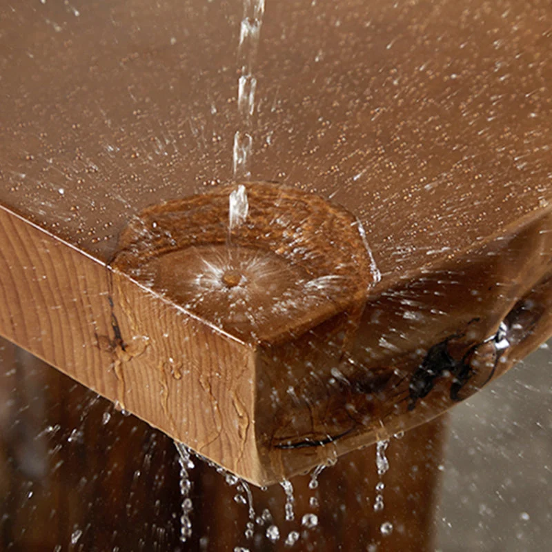 Tavolo da pranzo rettangolare con doppio piedistallo Tavolo moderno legno di pino per uso cucina Clearhalo