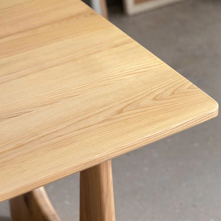 Tavolo da pranzo rettangolare con doppio piedistallo Tavolo moderno legno di pino per cucina Clearhalo