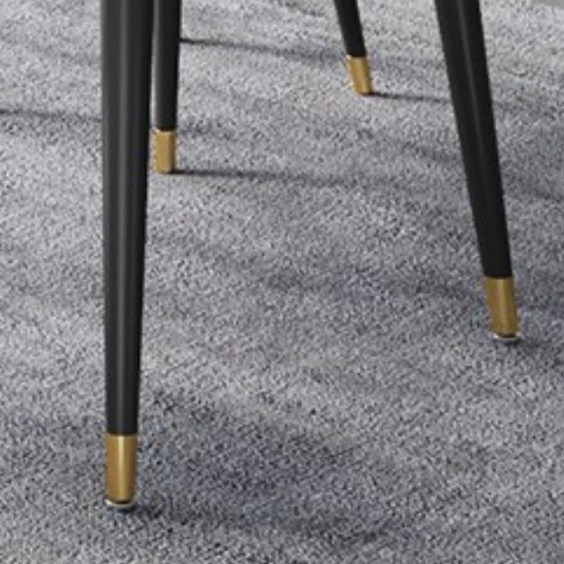 Tavolo da pranzo rettangolare con piano pietra Tavolo da pranzo moderno 4 gambe metallo per soggiorno Clearhalo