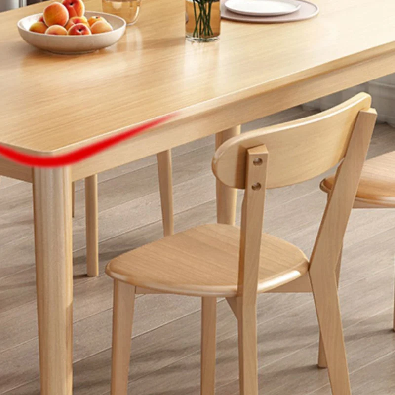 Tavolo da pranzo rettangolare contemporaneo legno massello per sala da pranzo Clearhalo