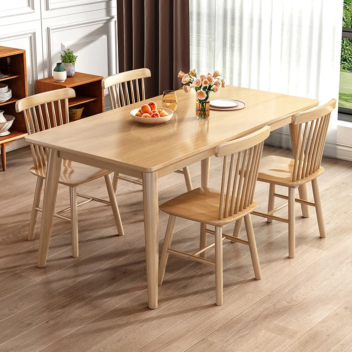 Tavolo da pranzo rettangolare contemporaneo legno massello per sala da pranzo Clearhalo