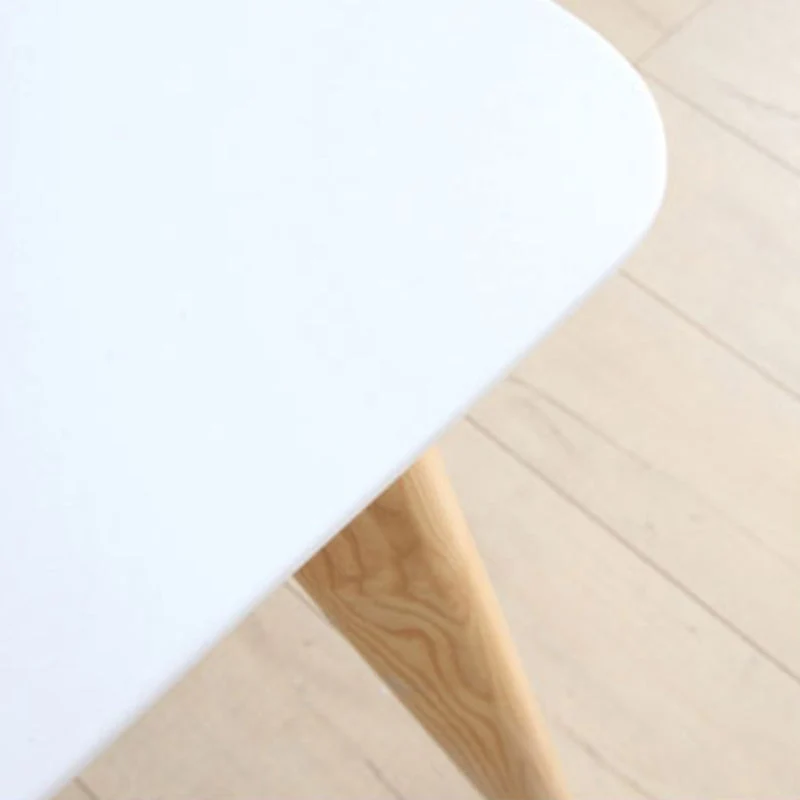 Tavolo da pranzo rettangolare 4 gambe Tavolo moderno con base legno di frassino per cucina Clearhalo
