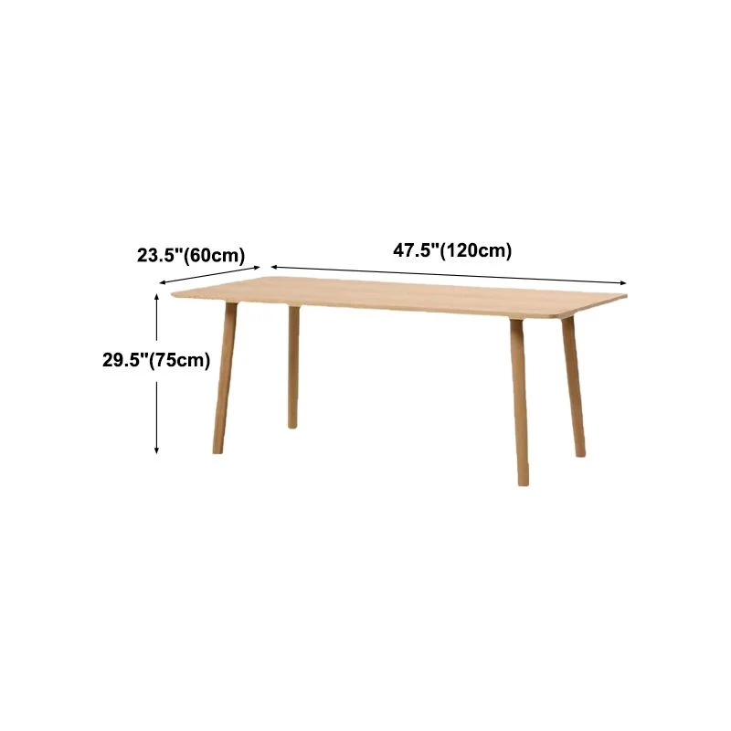 Tavolo da pranzo rettangolare 4 gambe Tavolo da pranzo moderno legno massello Clearhalo