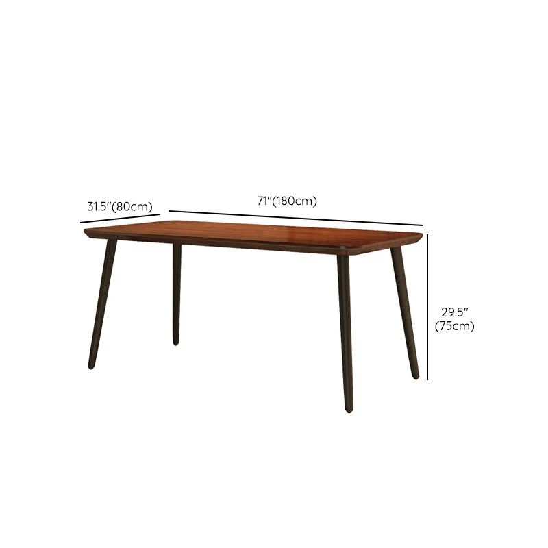Tavolo da pranzo rettangolare industriale Tavolo da pranzo con piano legno massello per ristorante Clearhalo