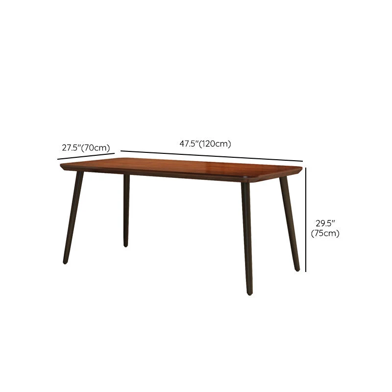 Tavolo da pranzo rettangolare industriale Tavolo da pranzo con piano legno massello per ristorante Clearhalo