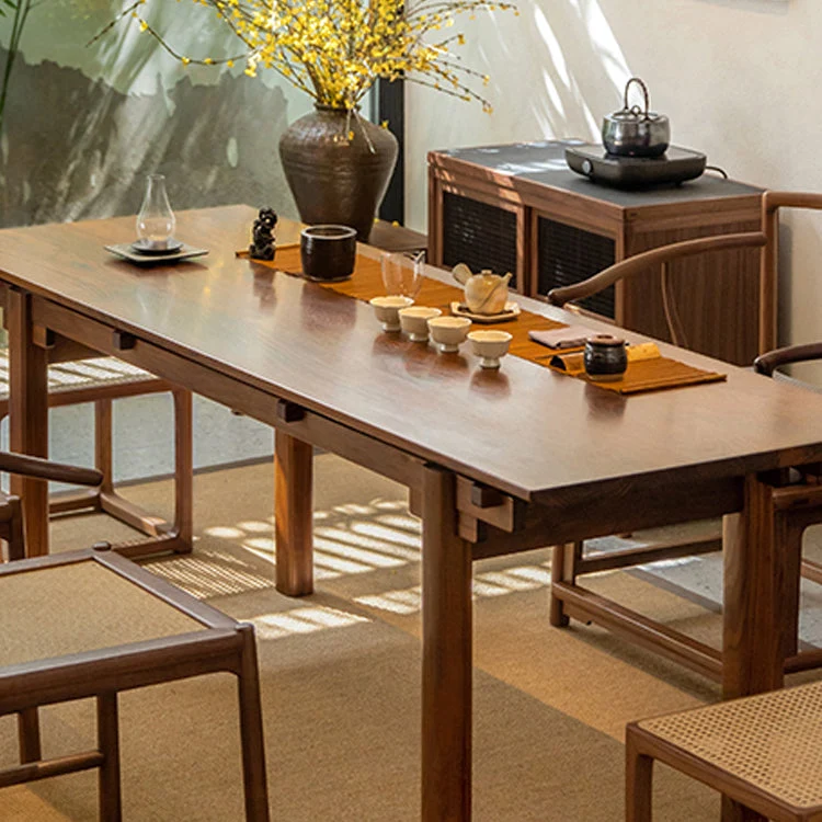 Tavolo da pranzo rettangolare legno di ciliegio per sala da pranzo cucina Clearhalo