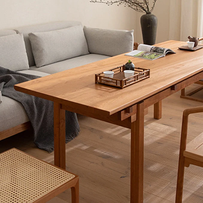 Tavolo da pranzo rettangolare legno di ciliegio per sala da pranzo cucina Clearhalo