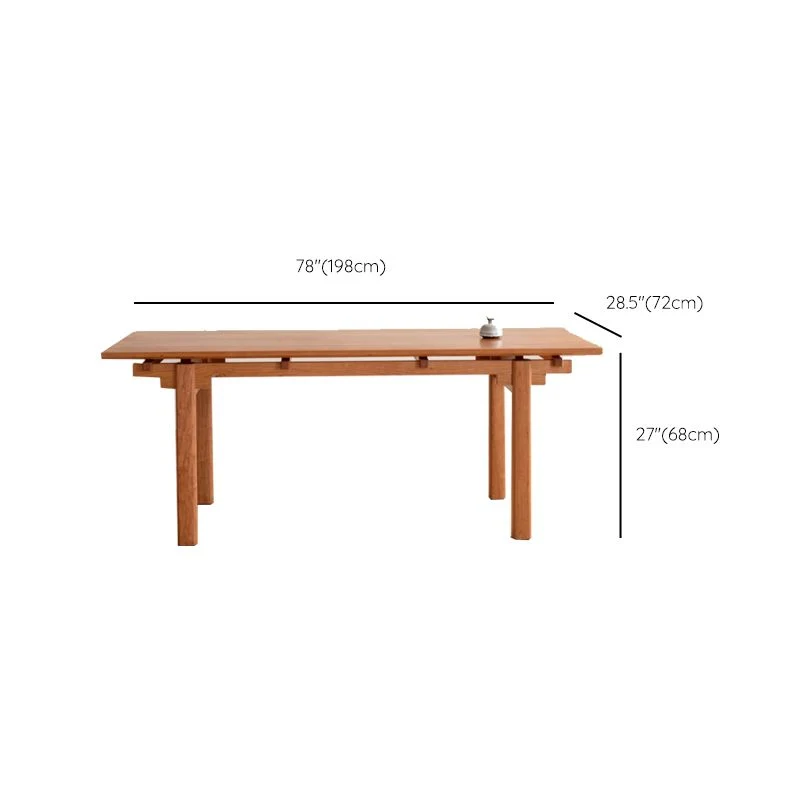 Tavolo da pranzo rettangolare legno di ciliegio per sala da pranzo cucina Clearhalo