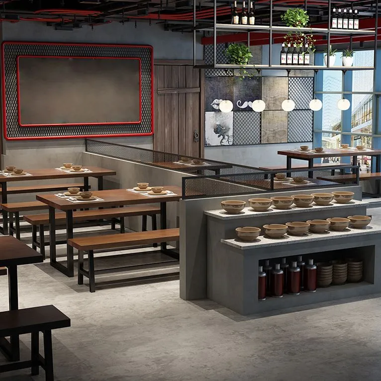 Tavolo da pranzo rettangolare legno massello marrone Tavolo da pranzo industriale rettangolare con struttura nera Clearhalo