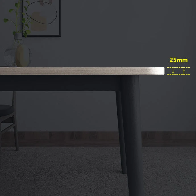 Tavolo da pranzo rettangolare legno massello di mobili stile semplicità marrone Clearhalo