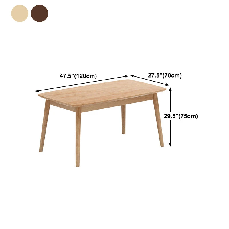 Tavolo da pranzo rettangolare legno massello per mobili moderni con 4 gambe per uso domestico Clearhalo