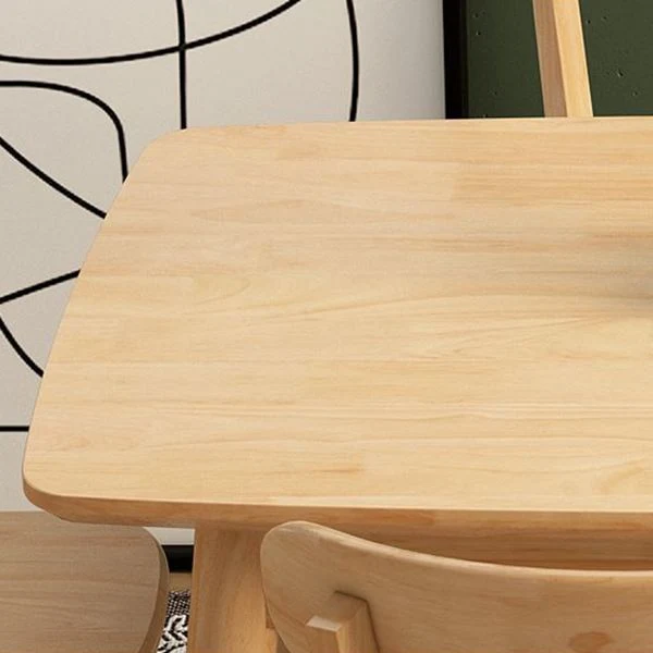 Tavolo da pranzo rettangolare legno massello per mobili moderni con 4 gambe per uso domestico Clearhalo