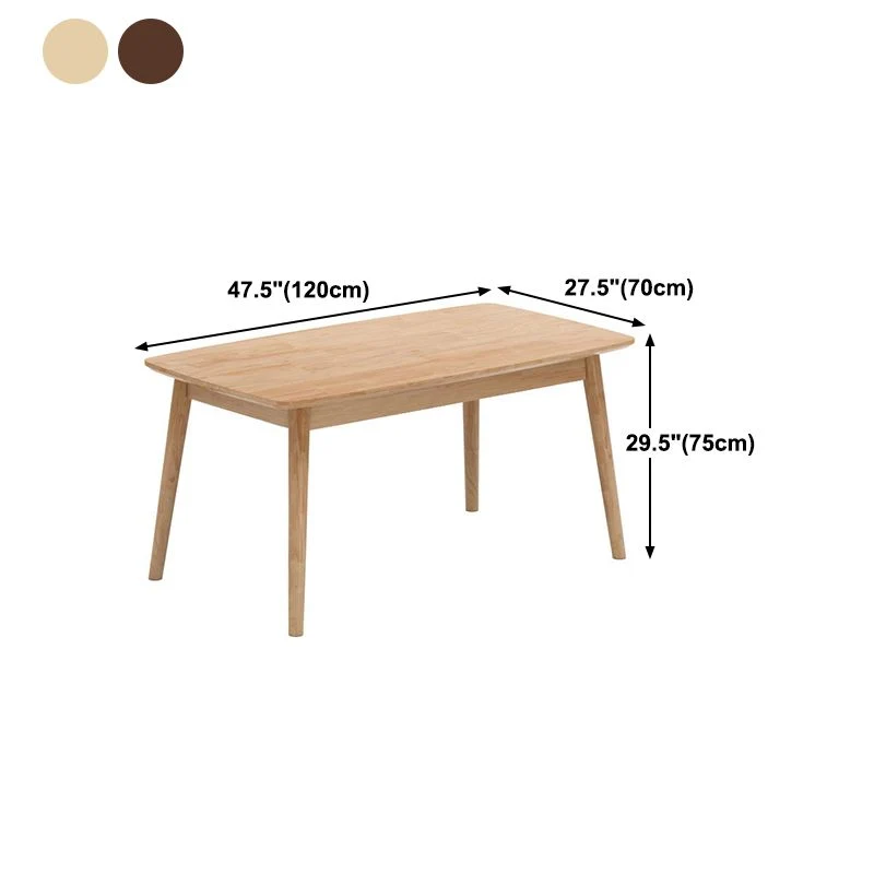 Tavolo da pranzo rettangolare legno massello per mobili moderni con 4 gambe per uso domestico Clearhalo