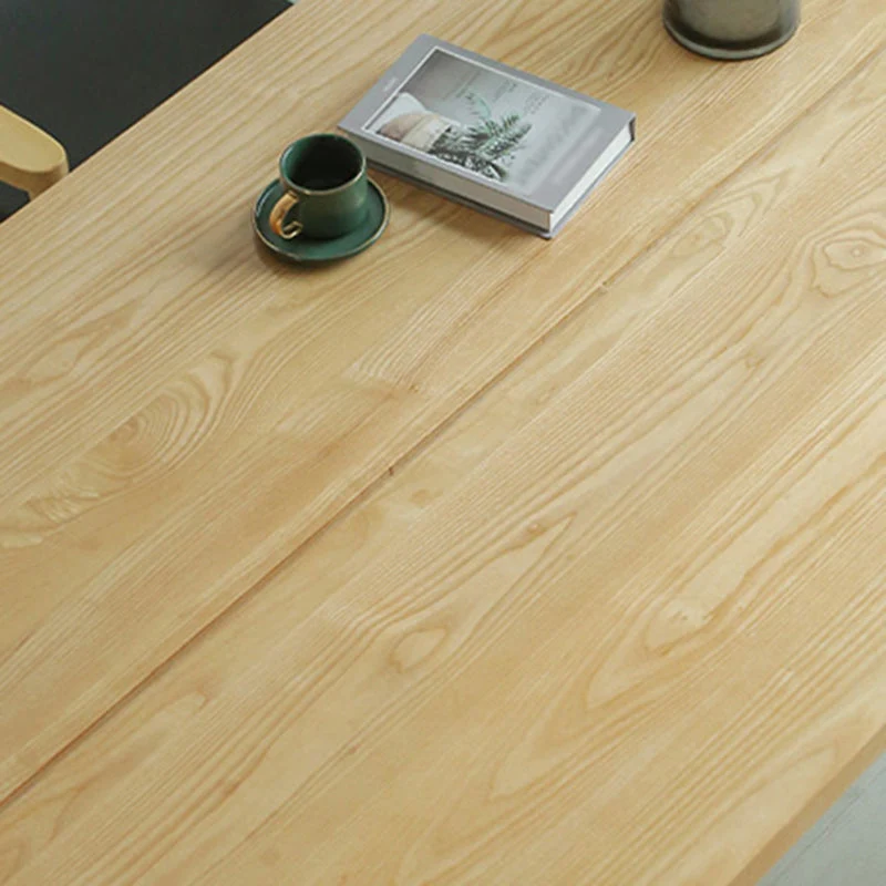Tavolo da pranzo rettangolare legno massello di pino con base doppio piedistallo Clearhalo