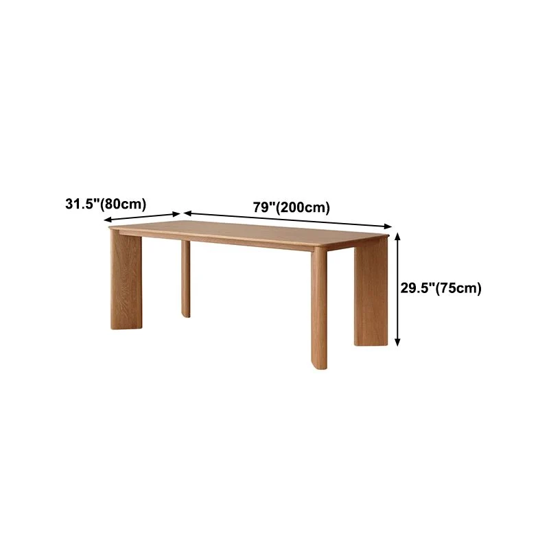 Tavolo da pranzo rettangolare legno massello di pino con 4 gambe Clearhalo