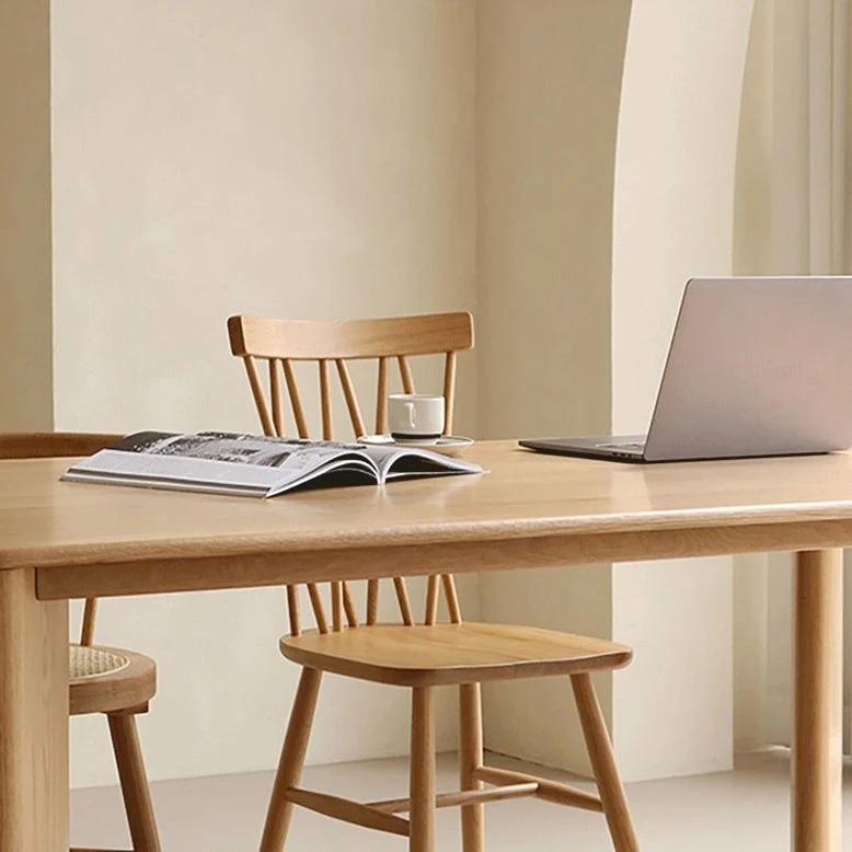 Tavolo da pranzo rettangolare legno massello di pino con 4 gambe Clearhalo