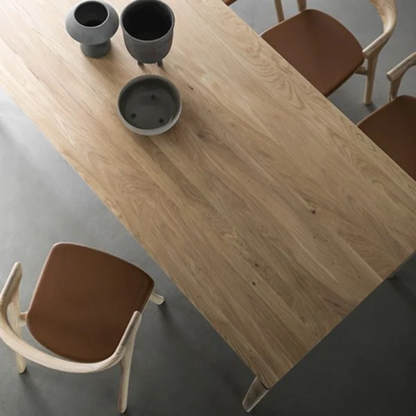 Tavolo da pranzo rettangolare legno massello, scrivania da cucina moderna di metà secolo Clearhalo