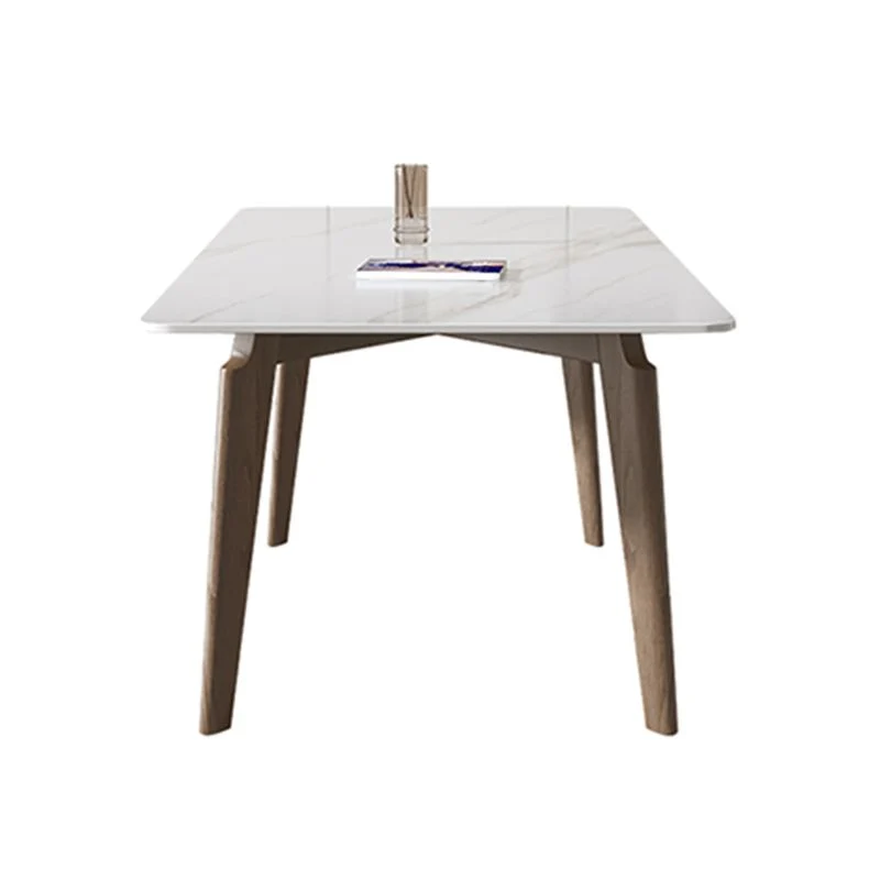 Tavolo da pranzo rettangolare Mid-Century con gambe legno massello di frassino Clearhalo