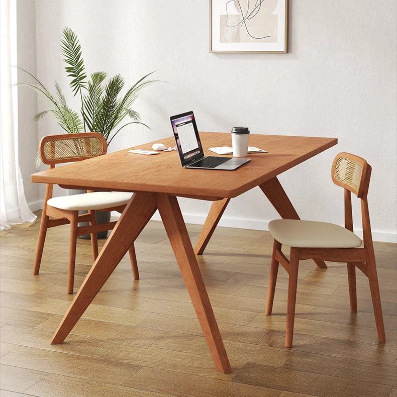 Tavolo da pranzo rettangolare Mobili per sala da pranzo legno massello stile moderno Clearhalo