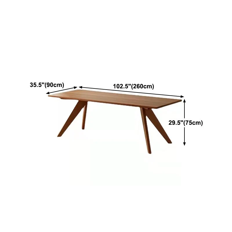 Tavolo da pranzo rettangolare Mobili per sala da pranzo legno massello stile moderno Clearhalo