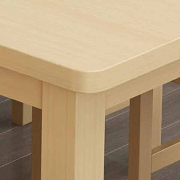 Tavolo da pranzo rettangolare moderno legno massello con 4 gambe Clearhalo