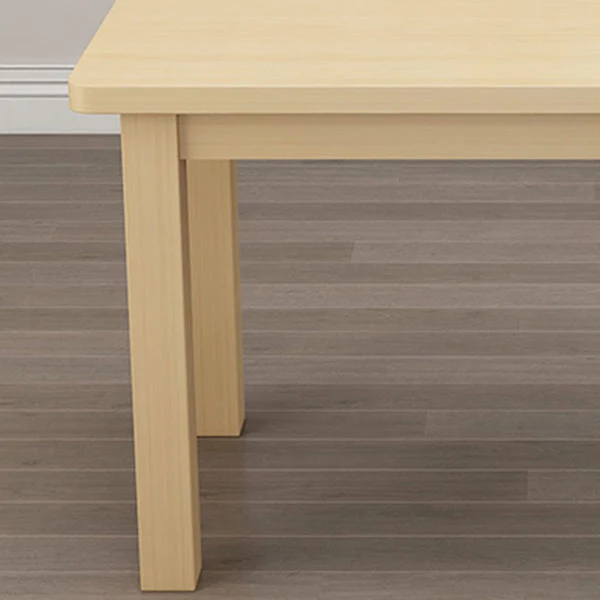 Tavolo da pranzo rettangolare moderno legno massello con 4 gambe Clearhalo