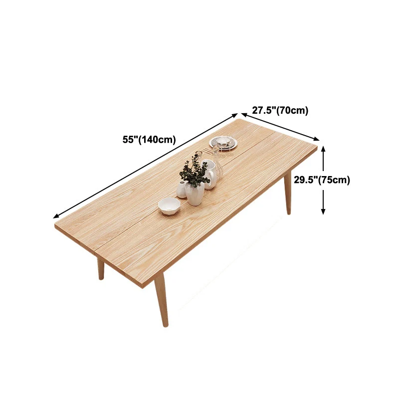 Tavolo da pranzo rettangolare moderno legno naturale frassino con 4 gambe Clearhalo