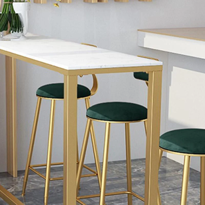 Tavolo da pranzo rettangolare per soggiorno, altezza pub. Tavolo da bistrò moderno marmo Clearhalo
